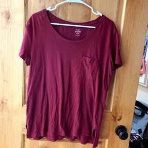 Old Navy Maroon Boyfriend Tee